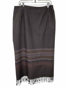 Size 16 Brown Print Pre-Owned Skirt- Ladies