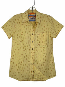 Orvis Size X- Small Yellow Print Pre-Owned Shirt- Ladies