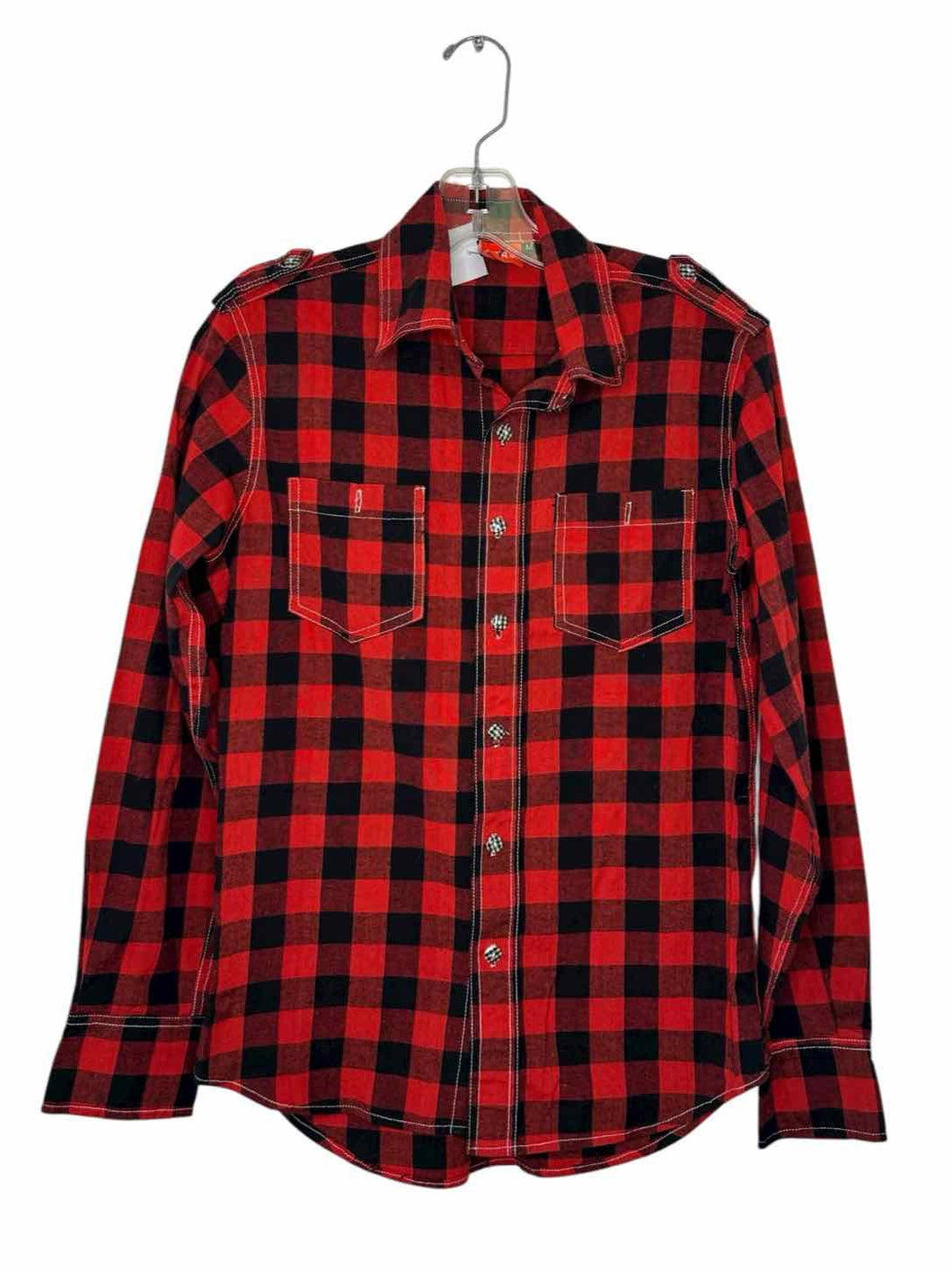 Vans Size Medium Red Plaid Pre-Owned Shirt- Ladies