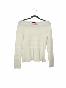 Hugo Boss Size Small Cream Pre-Owned Sweater- Ladies