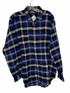 Polo Size L Blue Plaid Pre-Owned Shirt- Mens