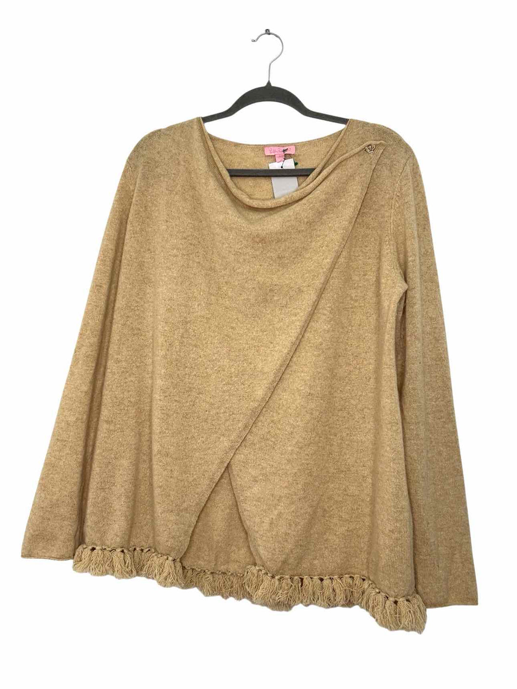 Lilly Pulitzer Size Large Beige Pre-Owned Sweater- Ladies