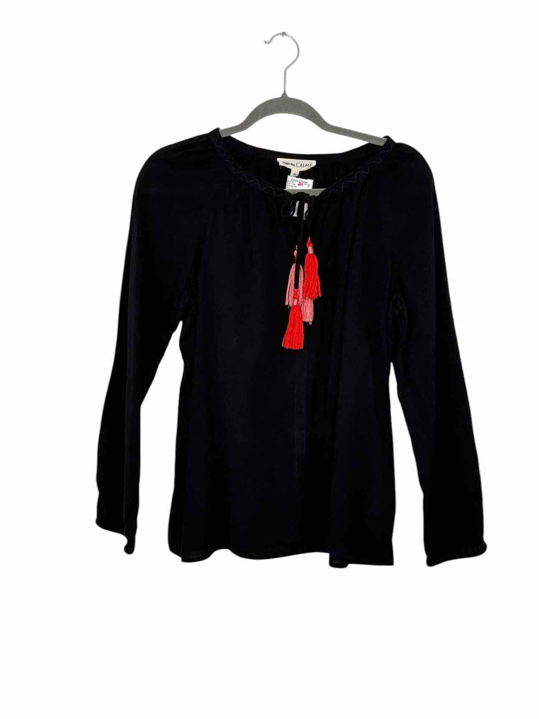 Johnny Was Size Medium Black Pre-Owned Top- Ladies