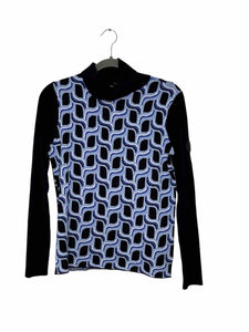 Talbots Size Small Blue Print New w/ Tags Sweater- Ladies