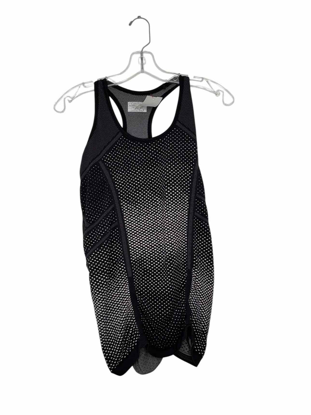 Athleta Size Medium Black Print Pre-Owned Tank Top- Ladies