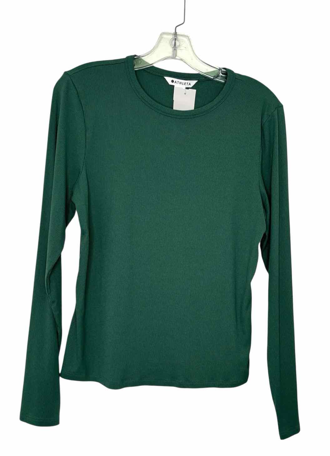 Athleta Size Large Green Pre-Owned T-Shirt- Ladies