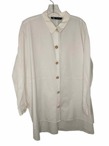 Zara Size Medium White Pre-Owned Shirt- Ladies