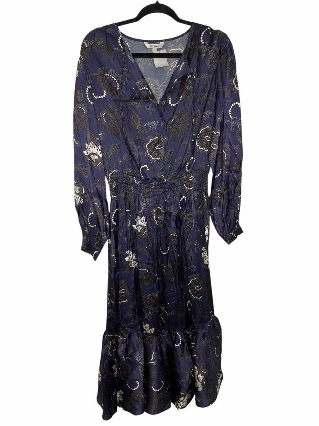 Tucker Size Large Blue Print Pre-Owned Dress- Ladies