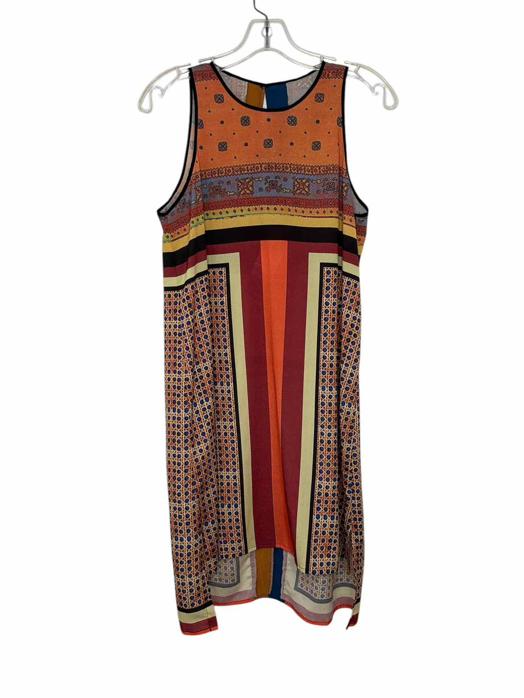 Clover Canyon Size Small Orange Print Pre-Owned Dress- Ladies