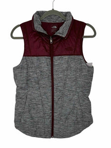 North Face Size Small Bur/Gry Pre-Owned Vest- Ladies