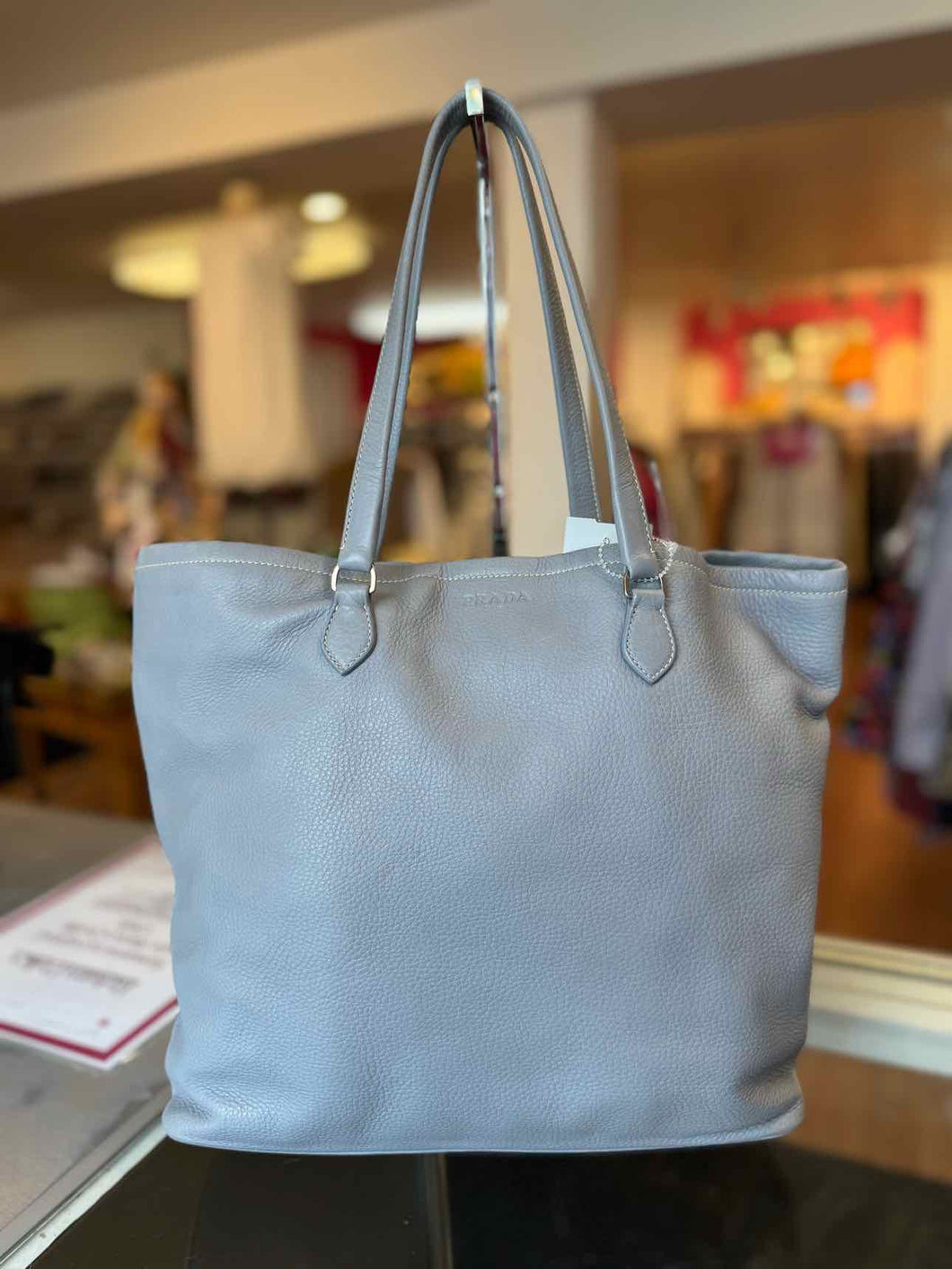 Prada Grey Pre-Owned Purse- Ladies