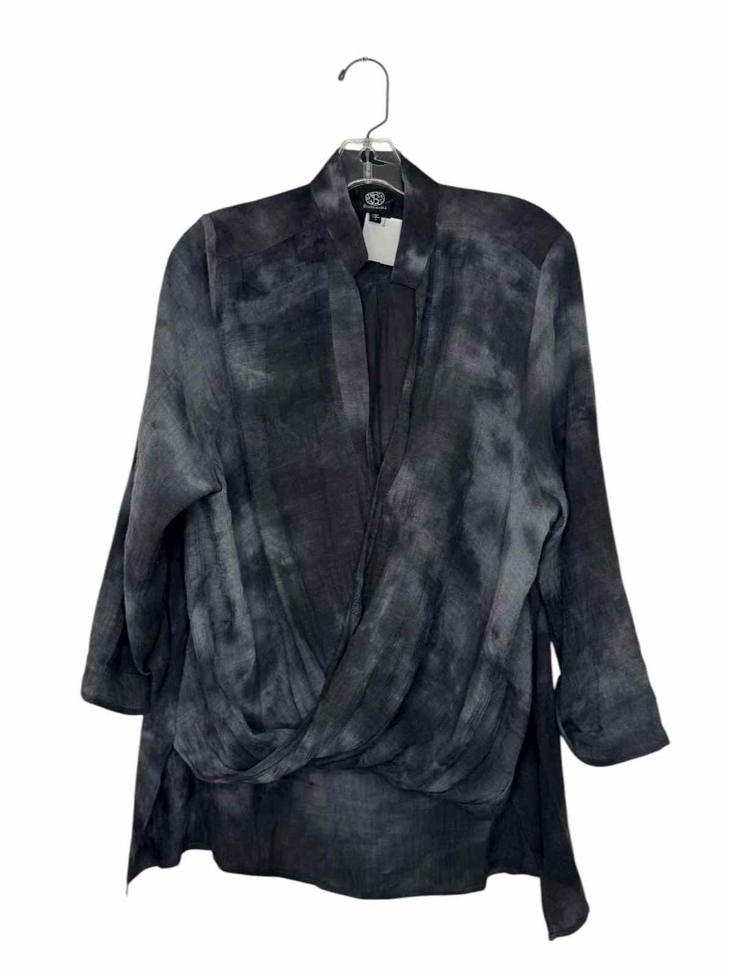 Bobeau Size Large Grey Pre-Owned Blouse- Ladies