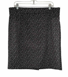 Michael Kors Size X-Large Black Print Pre-Owned Skirt- Ladies