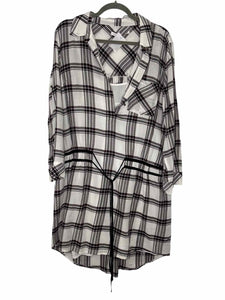 Veronica Beard Size 12 Purple Plaid Pre-Owned Dress- Ladies