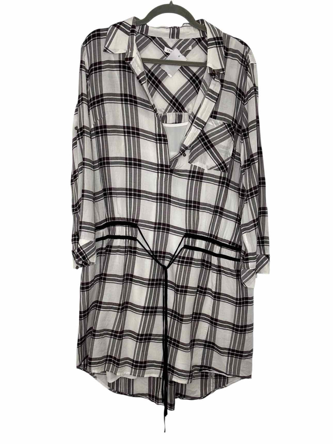 Veronica Beard Size 12 Purple Plaid Pre-Owned Dress- Ladies
