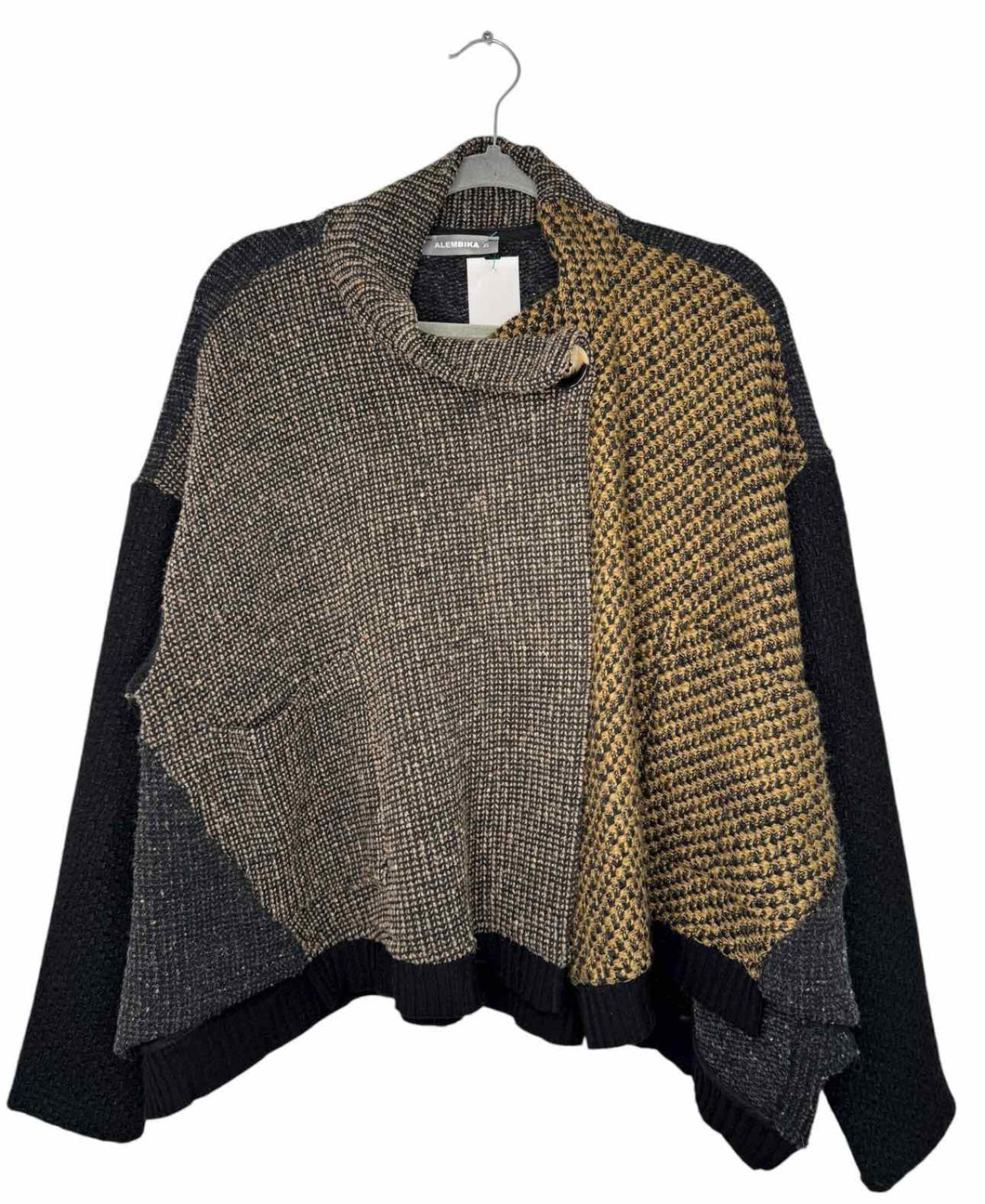 Alembika Size X- Small Blk/Brn Pre-Owned Sweater- Ladies