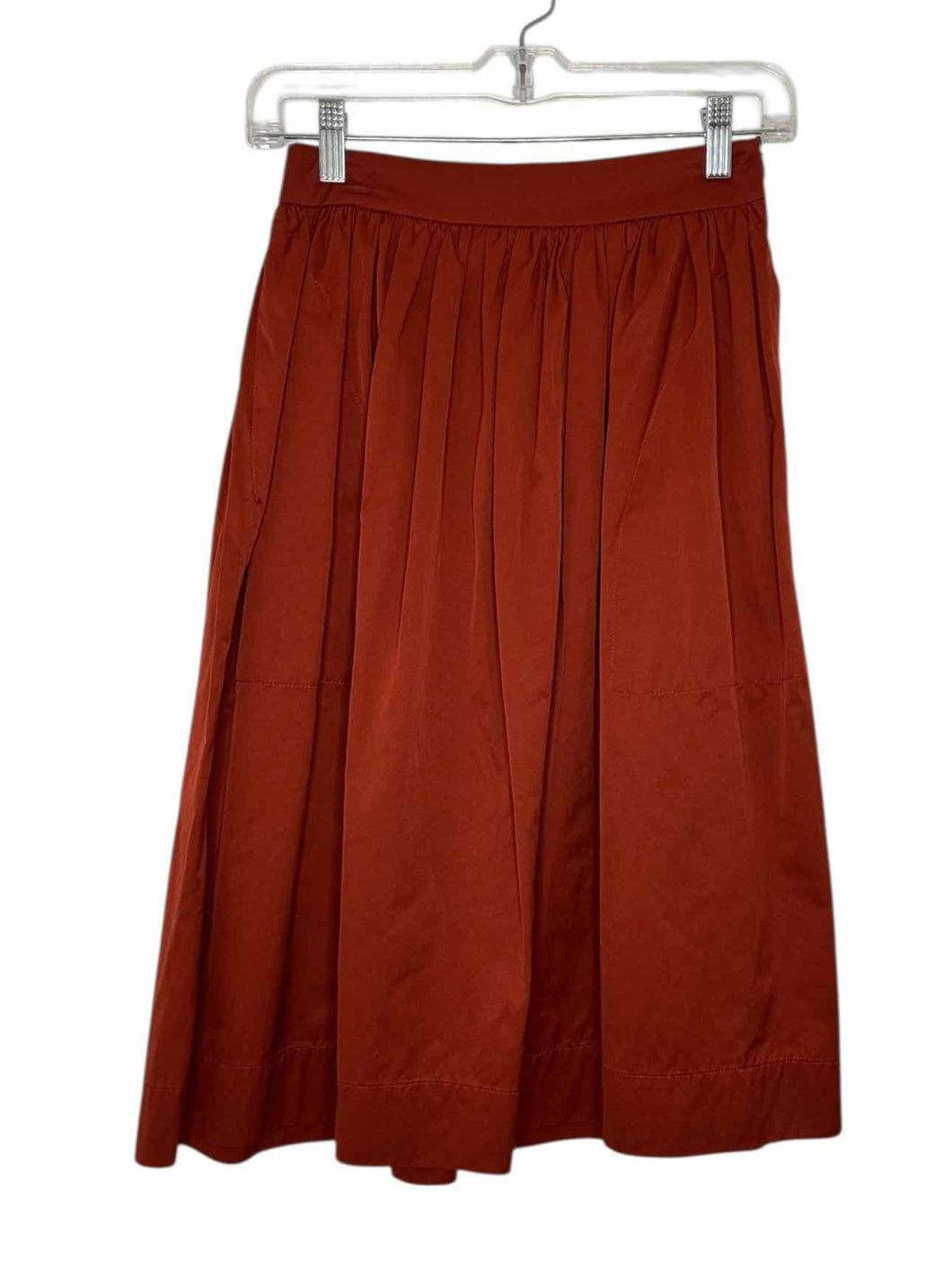 Zara Size X- Small Rust Pre-Owned Skirt- Ladies