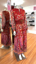 Load image into Gallery viewer, Oscar de la Renta Size Medium Red Print Pre-Owned Dress- Ladies
