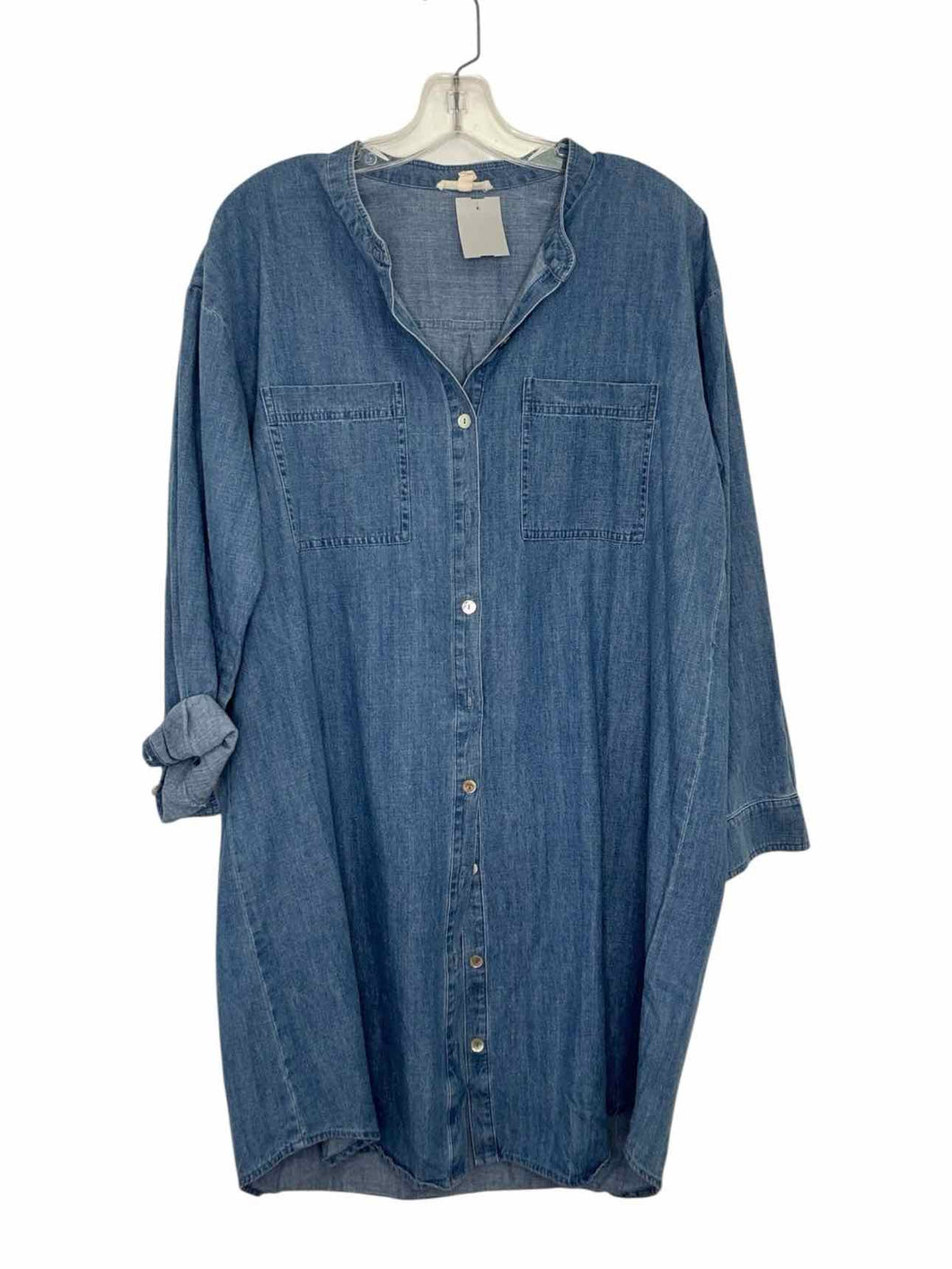 Eileen Fisher Size Small Chambray Pre-Owned Dress- Ladies