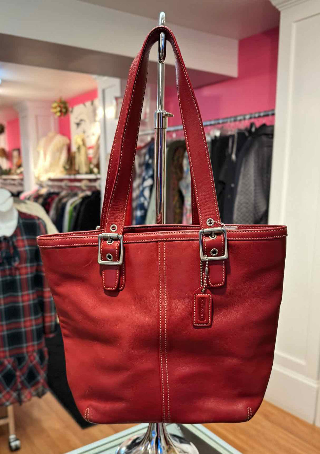 Coach Red Pre-Owned Purse- Ladies