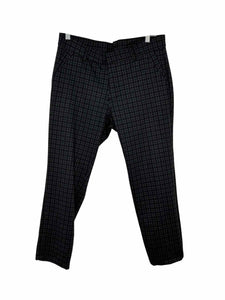 Kut Kloth Size 12 Grey Plaid Pre-Owned Pants- Ladies