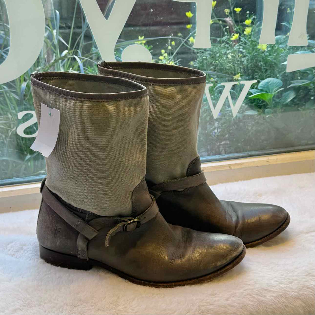 Frye Size 11 Grey Pre-Owned Boots- Ladies