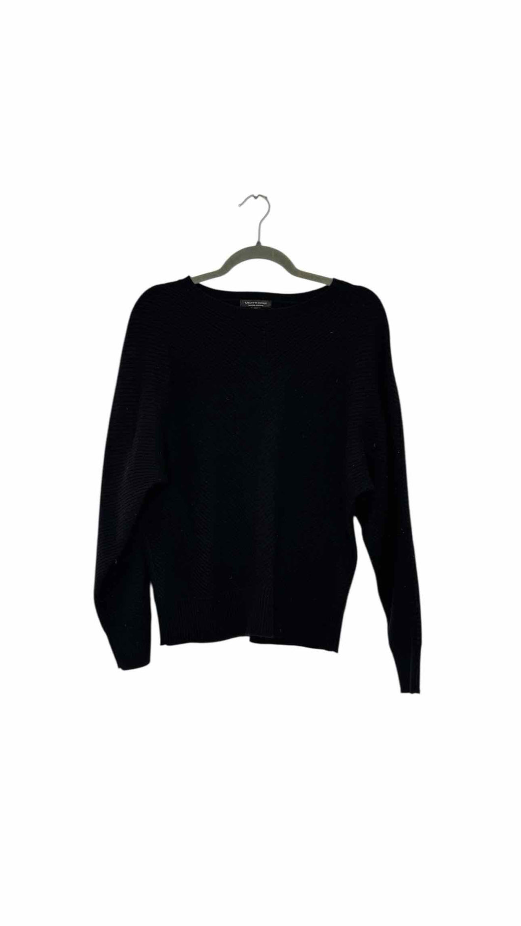 Saks Fifth Ave Size Small Black Pre-Owned Sweater- Ladies
