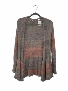 Knitted & Knotted Size X- Small Grey Print Pre-Owned Sweater- Ladies
