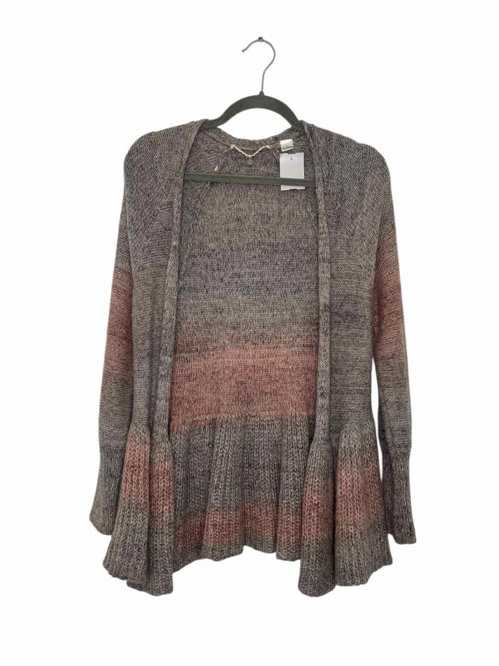 Knitted & Knotted Size X- Small Grey Print Pre-Owned Sweater- Ladies