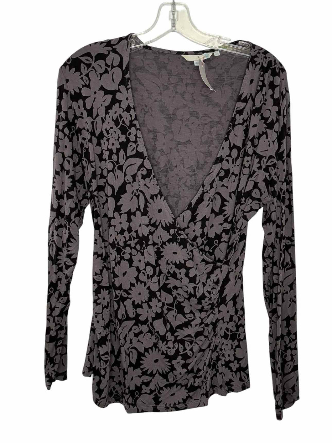 Boden Size 12 Grey Print Pre-Owned Top- Ladies