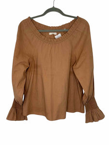 Doen Size X- Small Tan Pre-Owned Blouse- Ladies