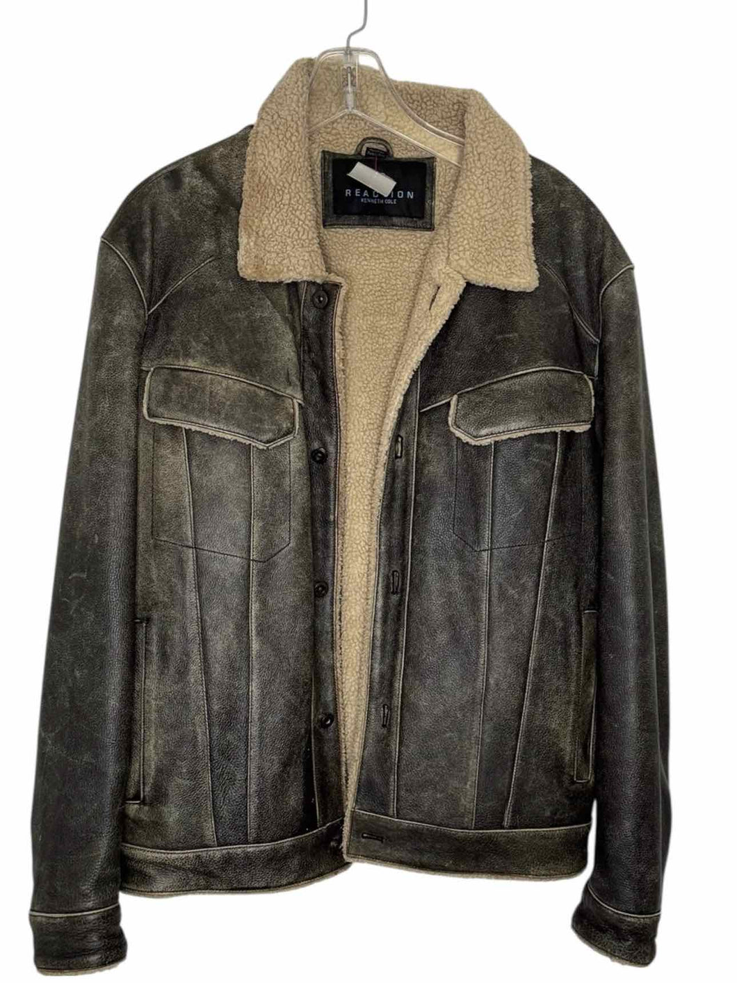 Reaction Size XL Grey Pre-Owned Coat- Mens