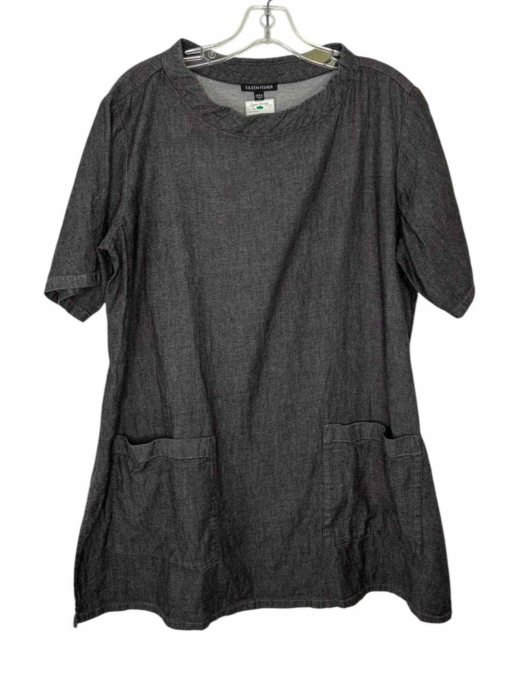 Eileen Fisher Size Large Charcoal Pre-Owned Top- Ladies