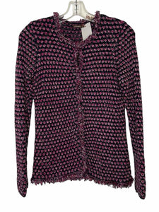 J McLaughlin Size Small Navy Print Pre-Owned Blazer/Indoor Jacket- Ladies