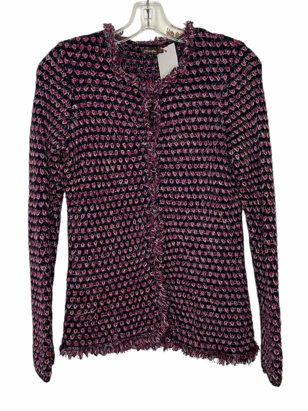 J McLaughlin Size Small Navy Print Pre-Owned Blazer/Indoor Jacket- Ladies