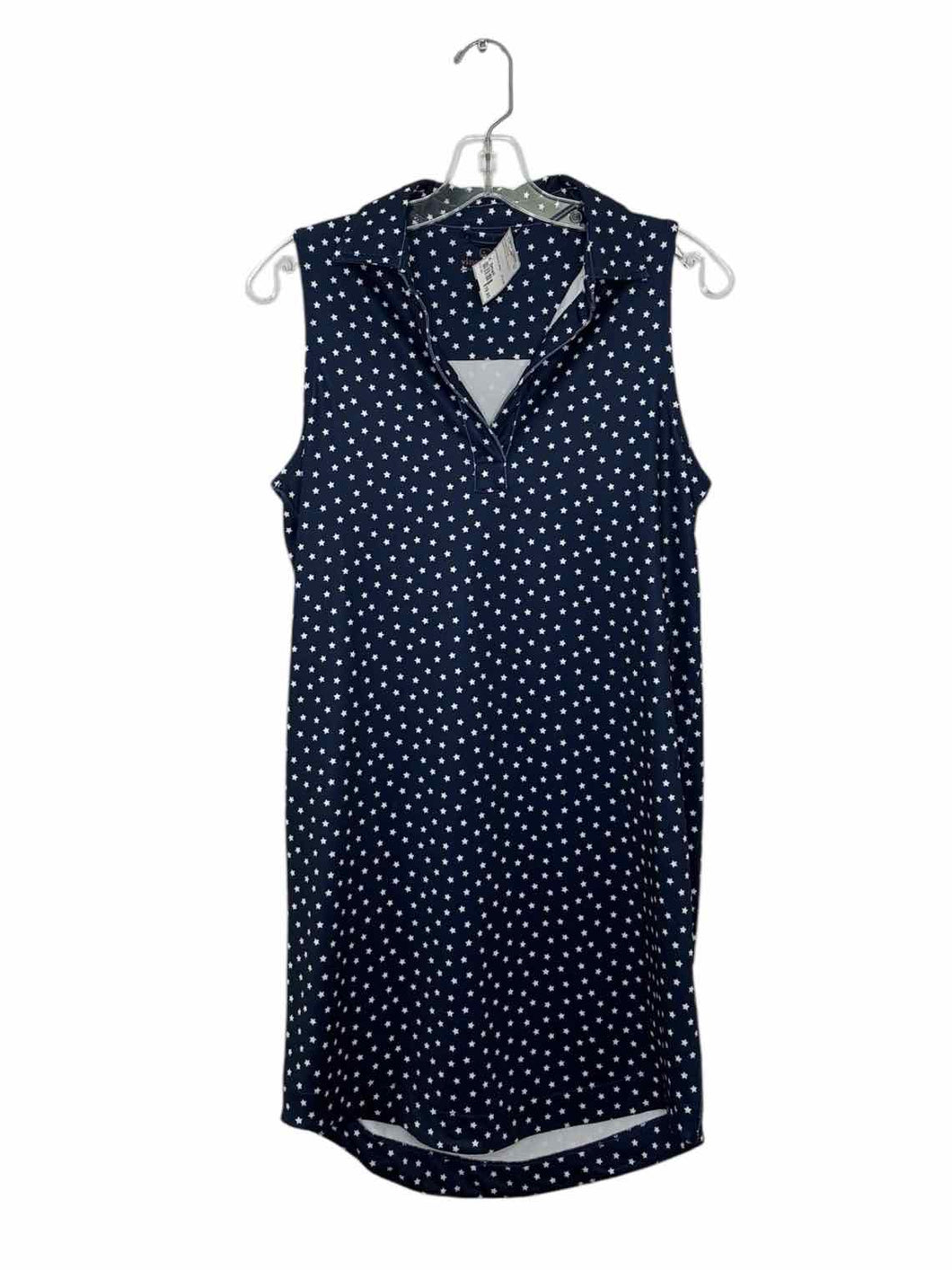 Vineyard Vines Size X- Small Navy Print Pre-Owned Dress- Ladies