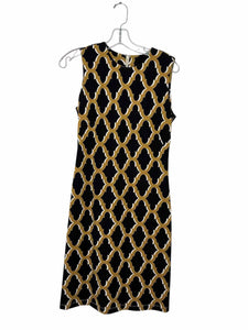 J. McLaughlin Size Small Blk/Tan Pre-Owned Dress- Ladies