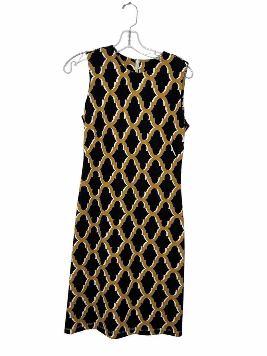J. McLaughlin Size Small Blk/Tan Pre-Owned Dress- Ladies