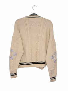 Size Medium Cream Pre-Owned Sweater- Ladies