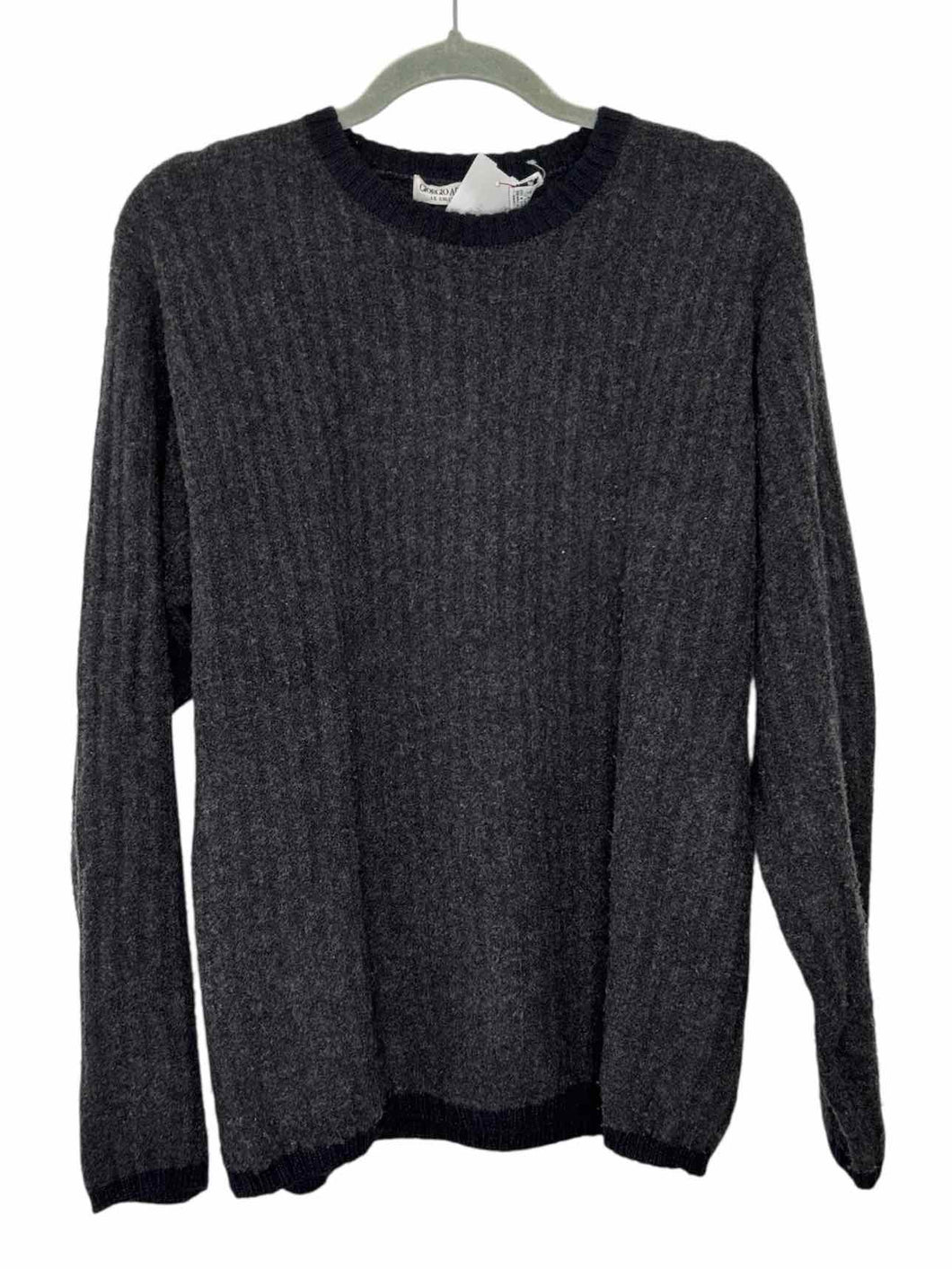 Giorgio Armani Size L Grey Pre-Owned Sweater- Mens