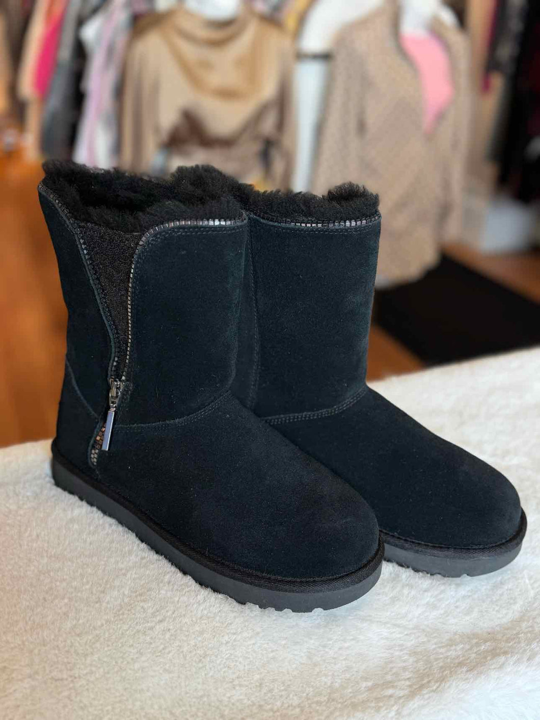 Ugg Size 7 Black Footwear- NWOB Boots- Ladies