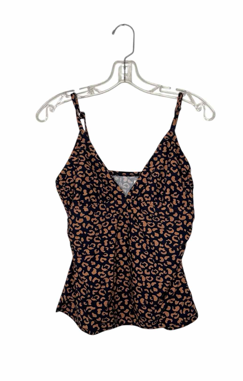 Kona Sol Size Large Navy Print Pre-Owned Bathing Suit- Ladies