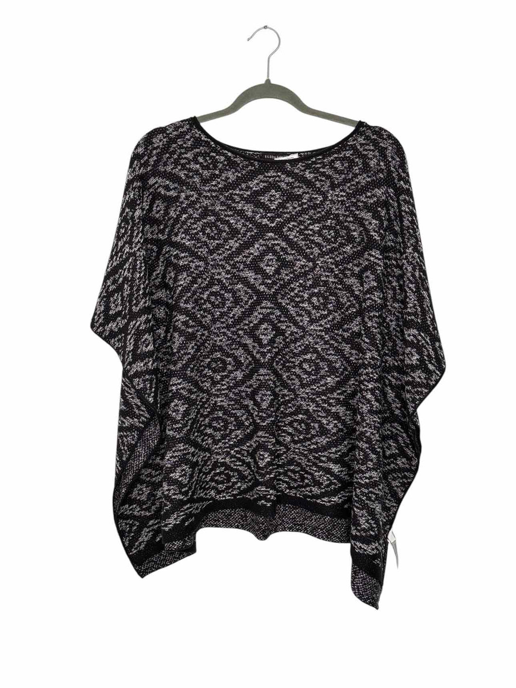 Eileen Fisher Size One Size Black Print Pre-Owned Sweater- Ladies