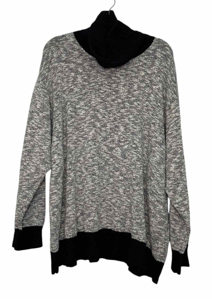 LL Bean Signature Size X-Large Navy Print Pre-Owned Sweater- Ladies