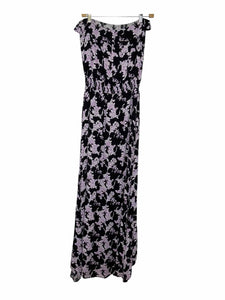 Size Medium Black Print Pre-Owned Dress- Ladies