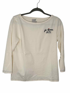 J Crew Size Medium Cream Pre-Owned Top- Ladies