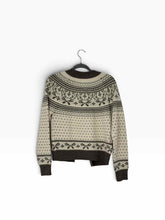 Load image into Gallery viewer, Heartloom Size S Cream Print Pre-Owned Sweater- Ladies

