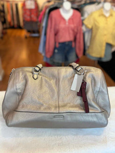 Coach Size Large Silver Pre-Owned Purse- Ladies