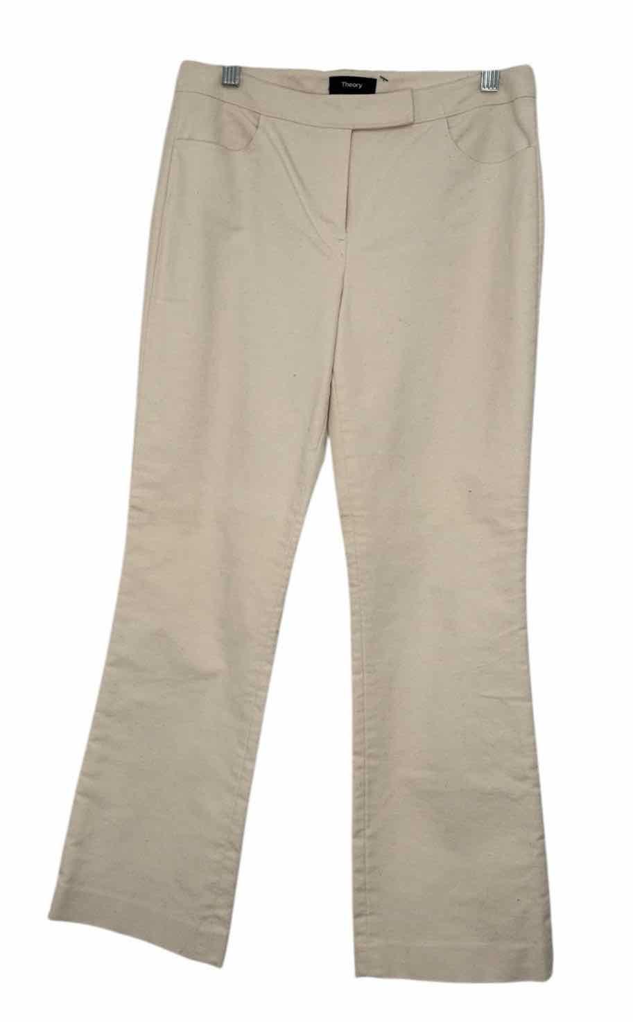 Theory Size 00 Ivory Pre-Owned Pants- Ladies