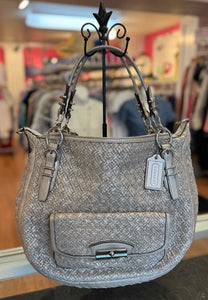 Coach Size Large Silver New w/ Tags Purse- Ladies